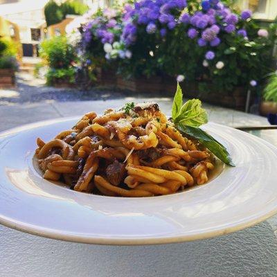 Fresh tagliatelle with traditional Bolognese