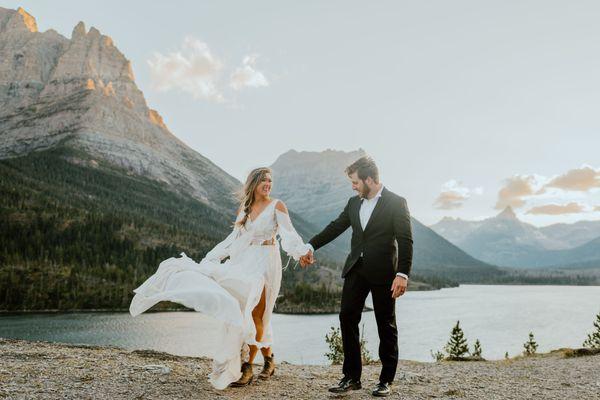 Mountain wedding in Glacier National Park, Montana