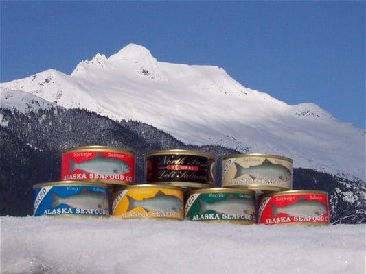 Our line of canned seafood.