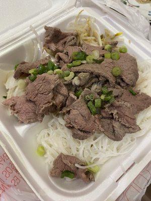 Pho beef noodles without pho