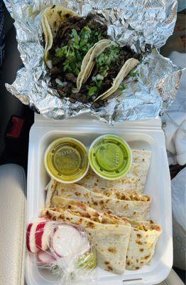 3 Carne Asada and Chicken Quesadilla!!!!