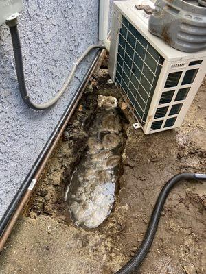 Leak from old galvanized pipe