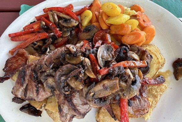 Steak with Onions & Vegetables