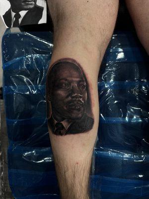 Mlk jr portrait done by james