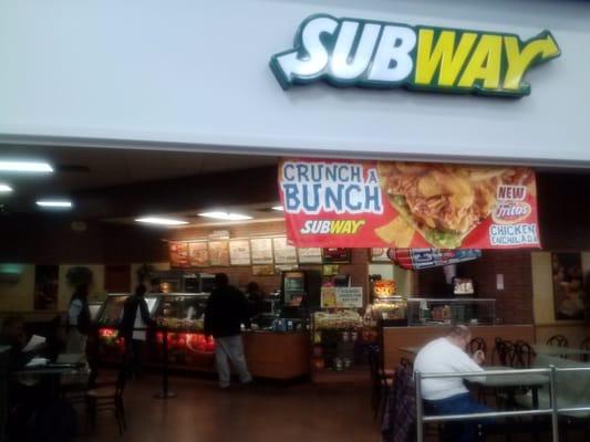 Subway inside WalMart on Grocery end of store