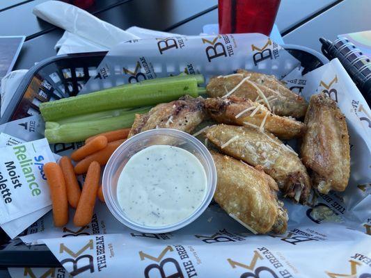 Garlic Parmesan wings (also had the potstickers)