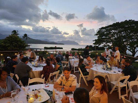 Dinner for 70 at Aloha No Ka Oi venue in Kaneohe, Hawaii