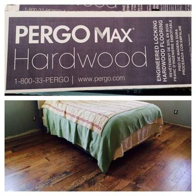 Pergo hardwood floors installed.