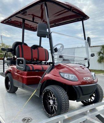 ICON I40 with Custom Mags - Shaffer's American Custom Golf Carts