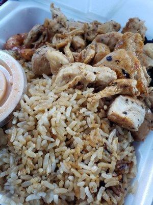 Chicken and shrimp hibachi