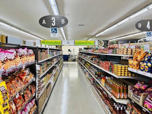 TBL Asian Market food aisle #3.