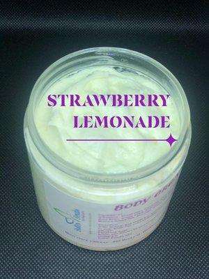 STRAWBERRY LEMONADE contains butters and herbs to help moisturize dry ashy skin.