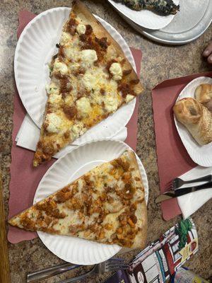 Lasagna slice & buffalo chicken slice