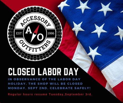 In observance of the Labor Day holiday, the shop is closed Monday, Sept 2nd. Regular hours resume Tues, Sept 3rd.