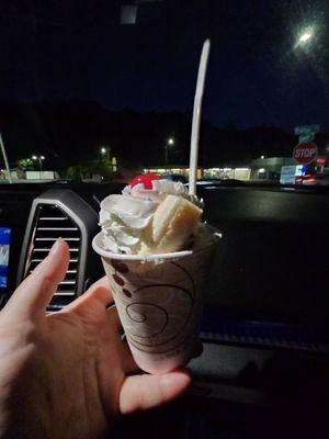 Mini banana split cup