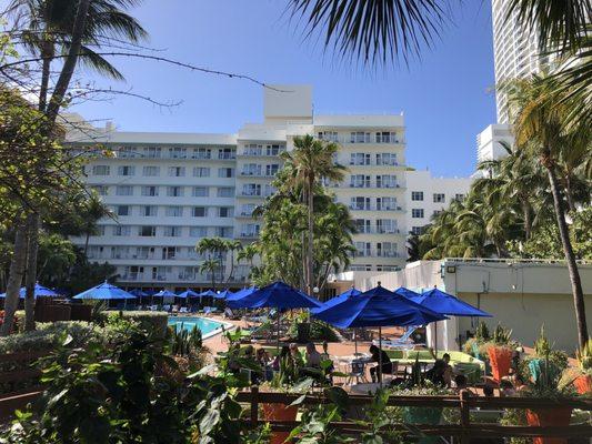 Hotel view from the Boardwalk.