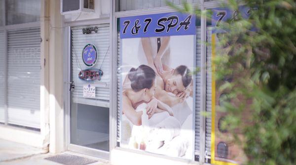 This is the entrance of the massage shop