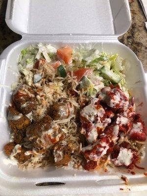 Chicken Falafel Rice & Salad