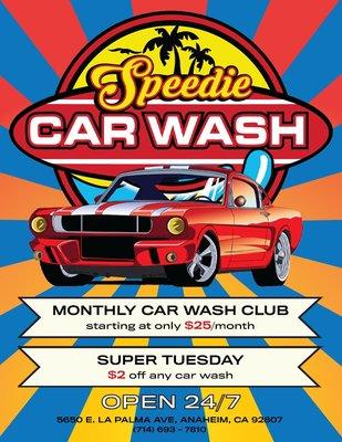 Come check out our touch free car wash open 24/7!