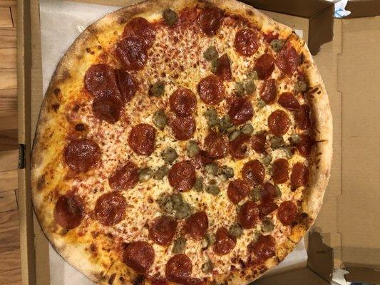 Pepperoni and sausage