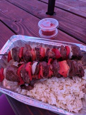 Lamb kabobs. Yum