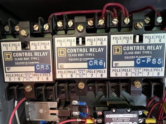 Motor control relays.