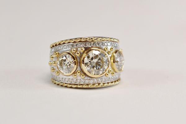 18kt yellow and 14kt white gold Etruscan style...custom made!