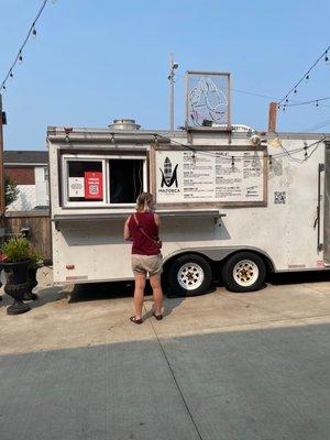 Side truck view w/ menu