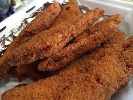 Fried perch fish