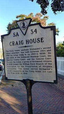 Craig House Historical Marker, Raleigh NC