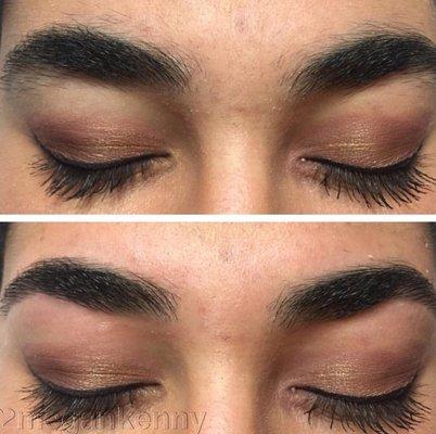 Beautiful thick brows// wax, tweeze, trim