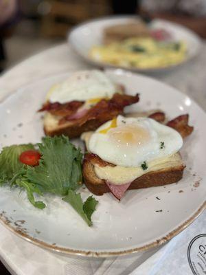 Open face breakfast sandwich