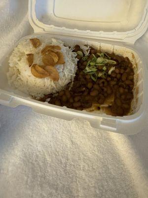 Black eyes peas with rice