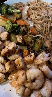 Chicken and Shrimp Hibachi with Noodles