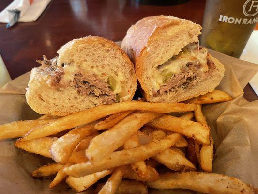 Porketta sandwich and fries - best sandwich ever.