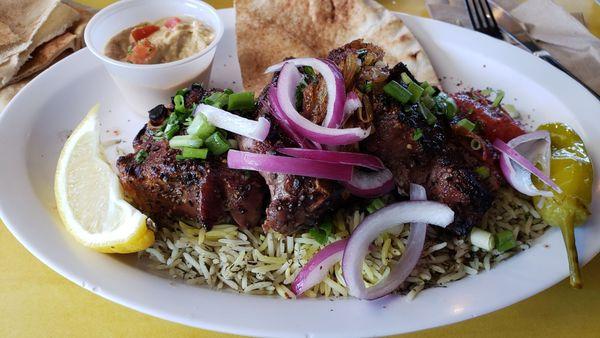 Lamb Chops and Herbed Rice