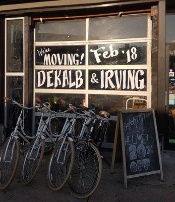 We're moving! Come see our new location at 1544 DeKalb Avenue, opening February 8th.