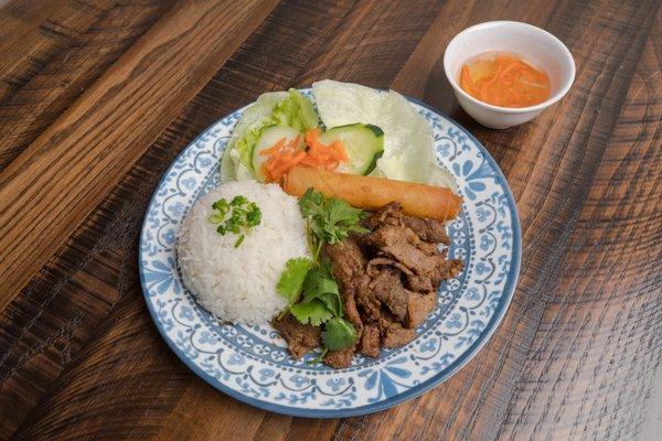 Com Thit Nuong Cha Gio - Pork