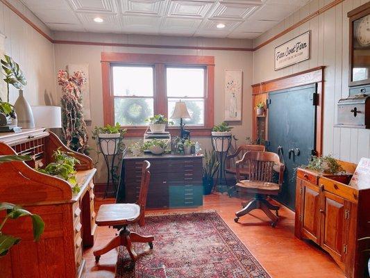 Office inside the farmhouse