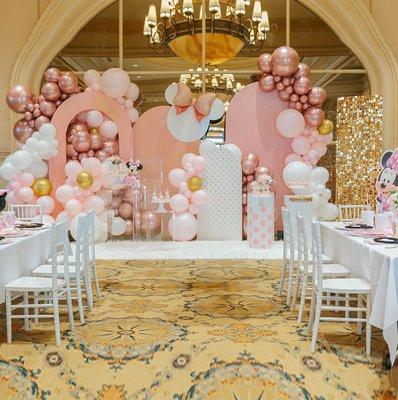 Party styling and balloons