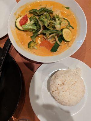 Red curry and rice