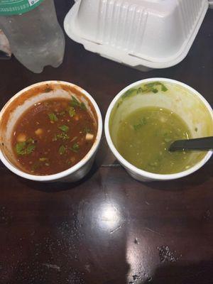 Salsa verde & salsa roja