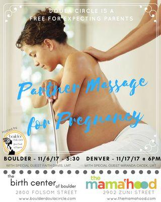 Are you expecting? Does your partner know how to give you a fabulous massage to help you relax during pregnancy & early labor?