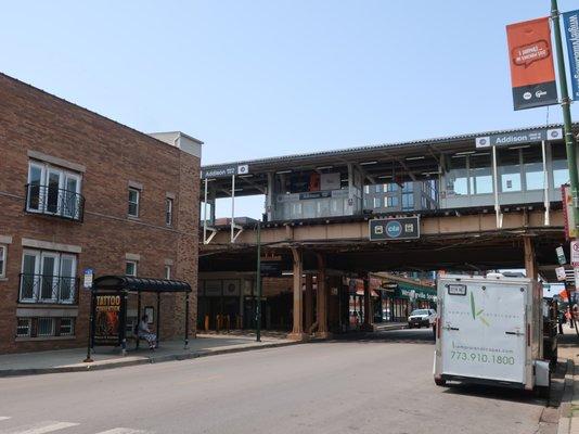 View of the station when the Cubs are away.