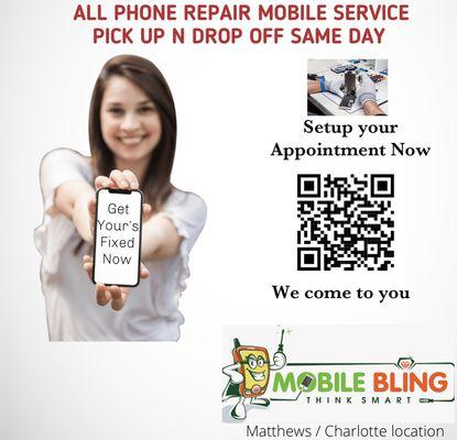 Mobile Service- We come to you and Repair your phone