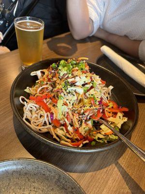 Thai Noodle Salad & a beer