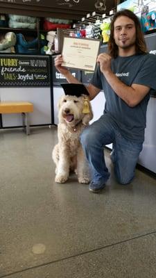 Meet the Graduate and his trainer.