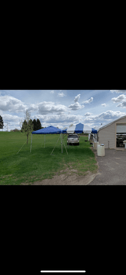 Even during these difficult times we are continuing to bring support to those needed.  Look at this Canopy Set-Up, first of the season!