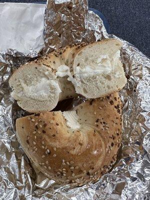 Looked good but tasted more like dense bread than a fresh bagel