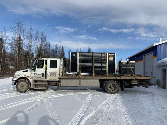 Moving the big box in!